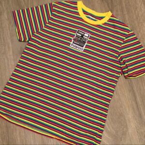 Polaroid Rainbow striped T-shirt adult Large